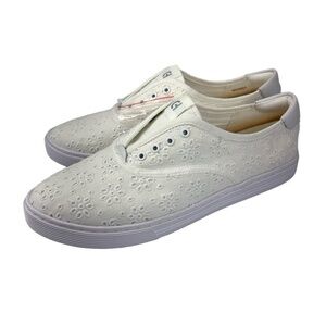 Cole Haan GrandPro Harbor Sneakers Womens‎ 9.5 White Fleur Suede Canvas